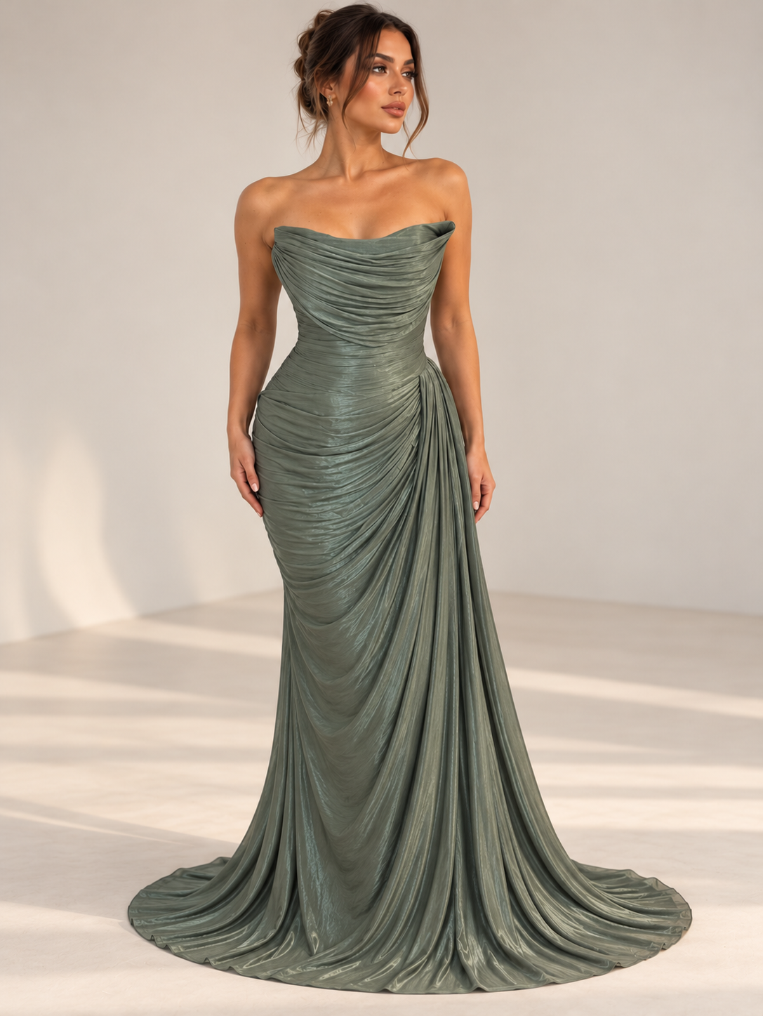 The Falina dress khaki
